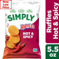 Simply Ruffles Hot and Spicy Potato Chips 5.5 oz
