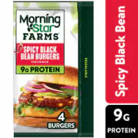 MorningStar Farms® Spicy Black Bean Veggie Burgers 4 ct / 2.38 oz