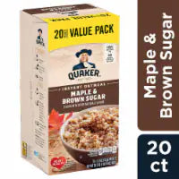 Quaker® Maple Brown Sugar Instant Oatmeal 20 ct
