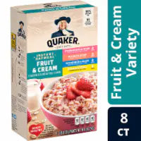 Quaker® Fruit & Cream Instant Oatmeal Variety Pack 8 ct