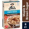 Quaker® Maple & Brown Sugar Lower Sugar Instant Oatmeal 8 ct