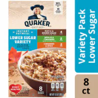 Quaker Lower Sugar Instant Oatmeal Variety Pack 8 ct