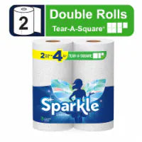 Sparkle® Tear-A-Square® White Paper Towels Double Rolls