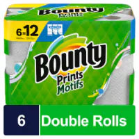 Bounty Select-A-Size Paper Towels Prints Double Rolls 6 Rolls