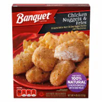 Banquet Chicken Nuggets and Fries, Frozen Meal 4.850 OZ