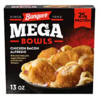 Banquet MEGA Bowls Chicken Bacon Alfredo, Frozen Meal 13 OZ
