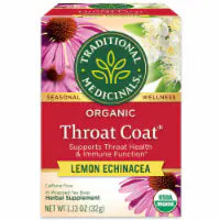 Traditional Medicinals Organic Throat Coat Lemon Echinacea Tea 16ct