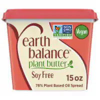 Earth Balance Plant Butter Soy Free Plant Based Oil Spread 15 OZ