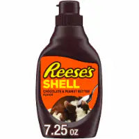 REESE'S Chocolate Peanut Butter Shell Topping Bottle 7.25 oz