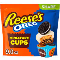 REESE'S OREO® Miniatures Milk Chocolate and White Creme Peanut Butter Cups Candy Share Pack 9 oz
