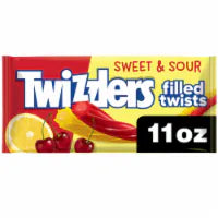 TWIZZLERS Filled Twists Cherry Kick and Citrus Punch Licorice Style Chewy Candy Bag