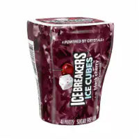 ICE BREAKERS Ice Cubes Black Cherry Sugar Free Chewing Gum Bottle 40 pcs