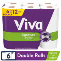 Viva Signature Cloth Choose-A-Sheet Paper Towels Double Rolls 6 Rolls