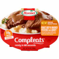 Hormel® Compleats® Roast Beef & Mashed Potatoes with Gravy Microwave Meal 9 oz