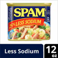 SPAM® 25% Less Sodium NET WT 12 OZ (340g)