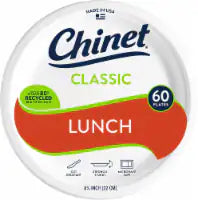 Chinet® Classic Lunch Paper Plates - White 60 ct / 8.75 in