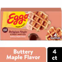 Eggo® Buttery Maple Flavor Belgian-Style Frozen Street Waffles 4 ct / 1.94 oz