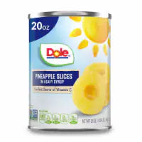 Dole® Canned Pineapple Slices Fruit In Heavy Syrup 20oz