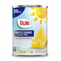 Dole® Canned Pineapple Chunks Fruit In Heavy Syrup 20oz