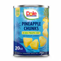 Dole® Canned Pineapple Chunks Fruit In 100% Pineapple Juice 20oz