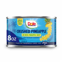 Dole® Canned Crushed Pineapple Fruit In 100% Pineapple Juice 8oz