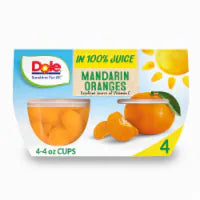 Dole® Fruit Bowls® Mandarin Oranges In 100% Fruit Juice Cups 4 ct / 4 oz