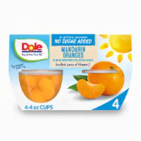 Dole® Fruit Bowls® Mandarin Oranges With No Sugar Added Cups 4 ct / 4 oz