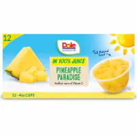 Dole® Pineapple Paradise™ Pineapple Tidbits In 100% Juice 12 ct / 4 oz