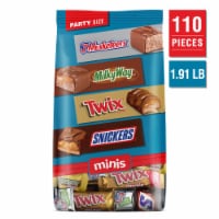 Snickers Twix Milky Way & 3 Musketeers Minis Chocolate Candy Bars Variety Jumbo Pack Bulk Bag 30.63 oz