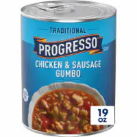 Progresso Traditional Chicken and Sausage Gumbo Canned Soup 19 oz