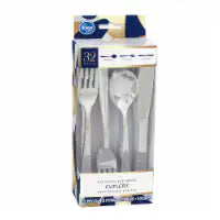 Kroger® Elevated Elegance Heavyweight Plastic Cutlery Set - Silver 32 pc