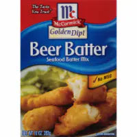 McCormick GOLDEN DIPT Beer Batter Seafood Batter Mix 10 oz
