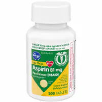 Kroger® Low Dose Aspirin Pain Reliever Enteric Coated Tablets 81mg 500 ct