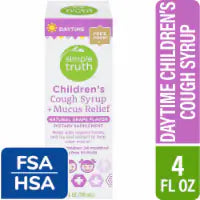 Simple Truth® Children's Cough Syrup + Mucus† Relief Daytime Grape Flavored 4 fl oz