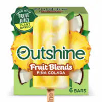 Outshine Pina Colada Fruit Blends Frozen Fruit Bars, 6 Count