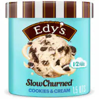 Edy's/Dreyer's Slow Churned Cookies N' Cream Light Ice Cream, 1.5 Qt