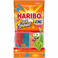 Haribo Sour Streamers Gummi Candy 7.2 oz