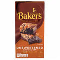 Baker's Unsweetened Chocolate Premium Baking Bar with 100 % Cacao, Box