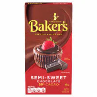 Baker's Semi-Sweet Chocolate Premium Baking Bar with 56% Cacao, Box 4 OZ