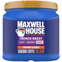 Maxwell House French Roast Dark Roast Ground Coffee 25.6 OZ