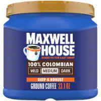 Maxwell House 100% Colombian Ground Coffee, Canister 23.1 OZ
