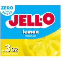 Jell-O Lemon Zero Sugar Gelatin Dessert Mix, Box 0.3 OZ