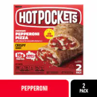 Hot Pockets Pepperoni Pizza Crispy Crust Frozen Snacks 2 pack