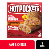 Hot Pockets Hickory Ham & Cheddar Frozen Snacks in a Crispy Buttery Crust 2 pack