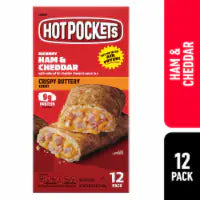 Hot Pockets Hickory Ham & Cheddar Frozen Snacks in a Crispy Buttery Crust 12 pack