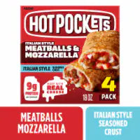 Hot Pockets Meatballs and Mozzarella Frozen Snacks Air Fryer Snacks 9g Protein 4PK