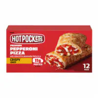 Hot Pockets Pepperoni Pizza Crispy Crust Frozen Snacks 12 pack
