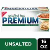 Premium Unsalted Tops Saltine Crackers 16oz