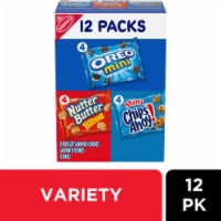 Nabisco Oreo Nutter Butter Chips Ahoy! Cookies Variety Pack 12 ct / 1 oz