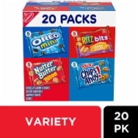 Nabisco OREO Mini Chips Ahoy! Mini Nutter Butter Mini Ritz Bits Cookies & Crackers Variety Pack 20 ct / 1 oz